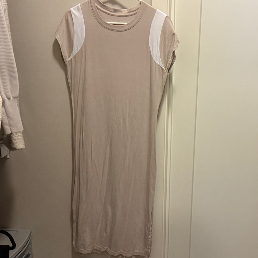 Tommy John Beige and White Dress
